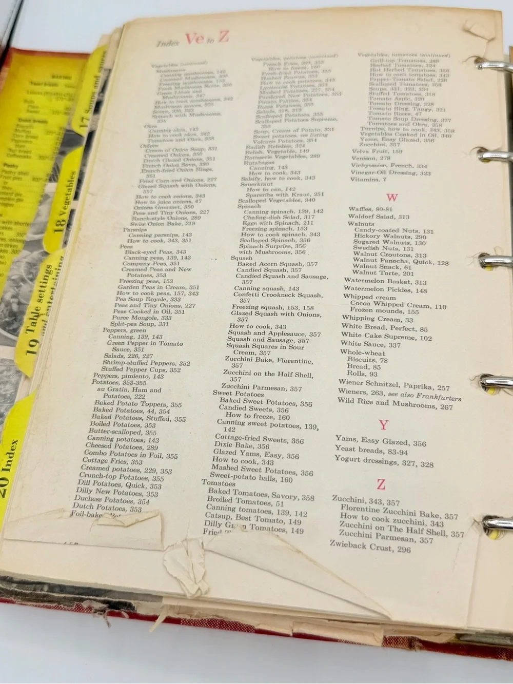 Vintage Better Homes & Gardens Red Plaid Cook Book 1960s Yellow Tabs